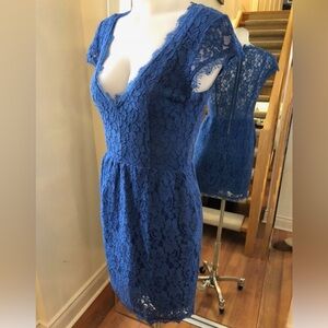 Blue babaton lace dress
